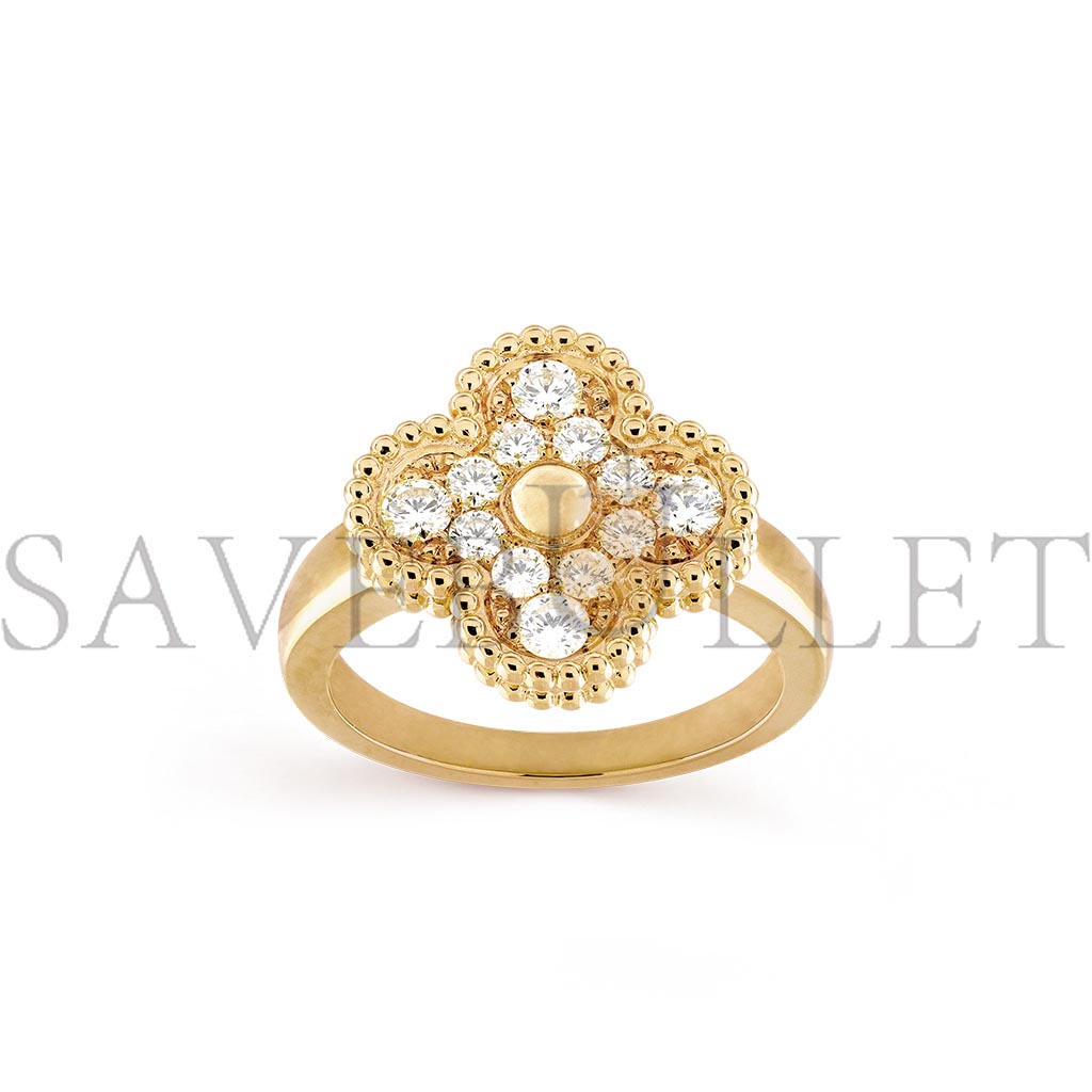 VAN CLEEF ARPELS VINTAGE ALHAMBRA RING - YELLOW GOLD, DIAMOND VCARO26M00 VAN CLEEF ARPELS VINTAGE ALHAMBRA RING - YELLOW GOLD, DIAMOND VCARO26M00